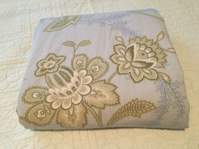 POTTERY BARN Duvet Cover King Floral Palampore 100% Cotton-image