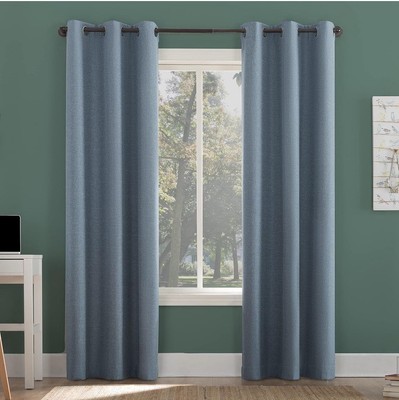 Sun Zero Columbia Thermal Insulated 100% Blackout Grommet Curtain Single Panel-image