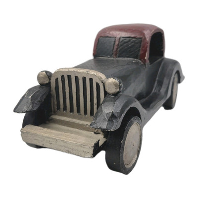 Pottery Barn Wood Vintage Classic Limouzine Car Toy Model 1920s Style-image