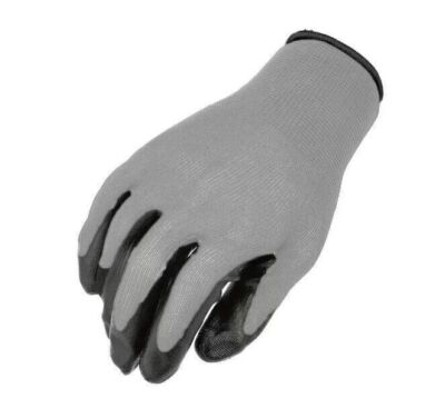 Nitrile Coated Dipped Safety Hand Gloves, Cut Resistant, Grey, Size: S - 2XL-image