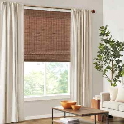 Madison Park Lyndon Bamboo Light Filtering Cordless Roman Shade, 31