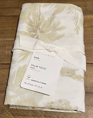 Pottery Barn Palm Toile Percale Sham King-image