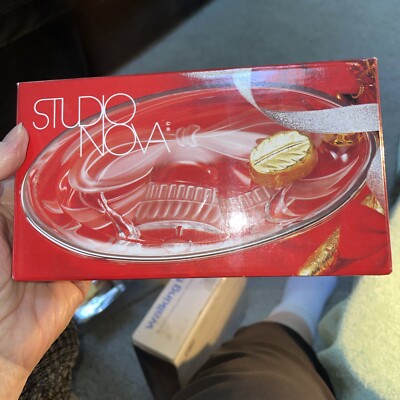 Studio Nova Silver  Bells Oval Candy Dish 7 Inch X 4 Inch Oval Vintage Japan-image