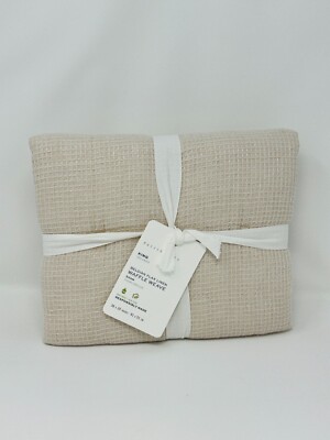 Pottery Barn Belgian Flax Linen WAFFLE WEAVE King Pillow Sham-image