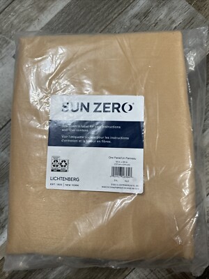 Sun Zero Window Panel Curtain 50 X 95 Gold NEW NWT-image
