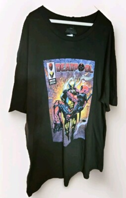 Marvel Deadpool & Wolverine Logan Carrying Wade Comic Cover Black T-Shirt 3XL -image
