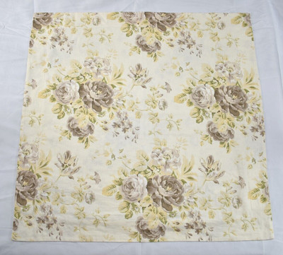 Pottery Barn Hayden Floral Euro Linen Cotton Pillow Sham Taupe Stone Yellow-image