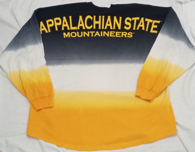 Appalachian State Mountaineers Women XL Ombre Long Sleeve Dip-Dyed Spirit Jersey-image