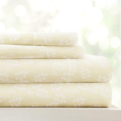 Linen Market Double-Brushed Patterned Microfiber King King, Wheatfield Ivory -image