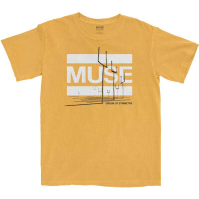 Muse - Origin Of Symmetry - Dip Dye Mineral Wash Yellow t-shirt-image