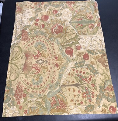 Single Pottery Barn Delphine Pillow Sham Std Floral Pomegranate Brown Red Green-image