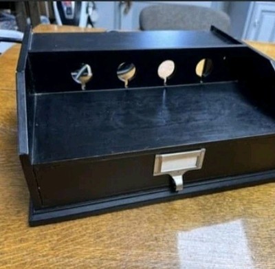 Pottery Barn Charging Cable Organizing Station In Black, Gently Used-image