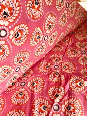 Pottery Barn Bhotah Paisley Duvet Cover Hot Pink Queen No Sham Boho Rare🦩-image