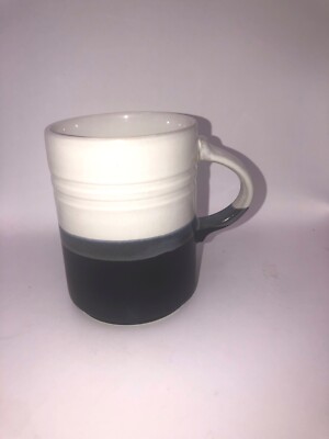  Dip Dye Pottery Style Large Coffee Mug Cup Ombre Black Grey White Dwell Studio-image
