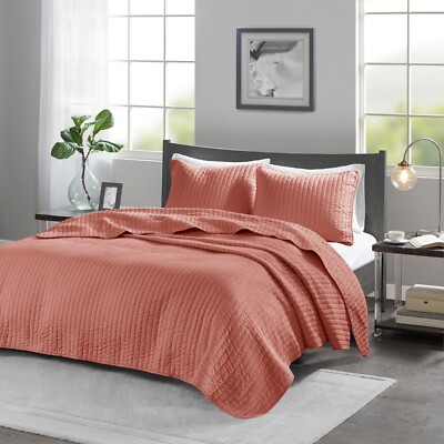 Madison Park Keaton 3 Piece Quilt Set All Season Bedspread Bedding Shams Pillows-image