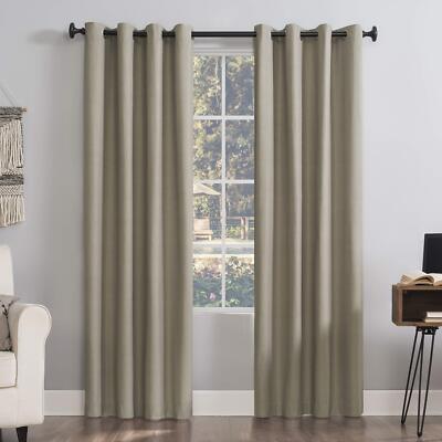 Sun Zero Columbia Thermal Insulated 100% Blackout Grommet Curtain Single Panel-image