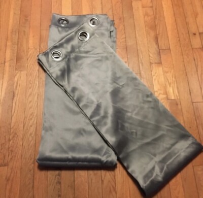 Sun Zero Blackout Curtain Panel Set Polyester Grommet Dark Gray-image