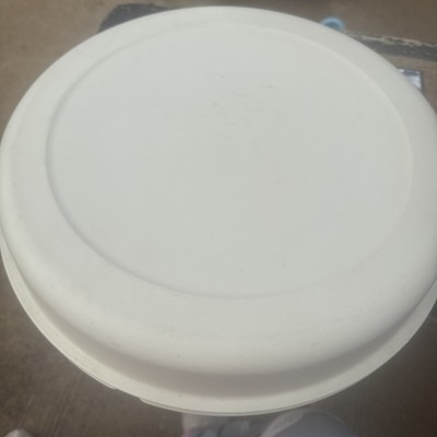 Tupperware Vintage Almond Divided Serving Tray With Lid Chip & Dip Veggie-image