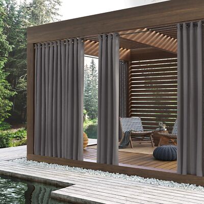 Sun Zero Beacon Woven Indoor/Outdoor UV Protectant Energy Efficient Grommet C...-image