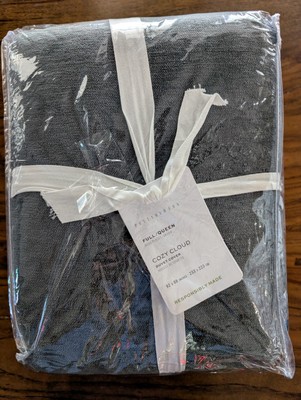 POTTERY BARN Cozy Cloud Duvet-Full/Queen -Steel Blue-NWT-image