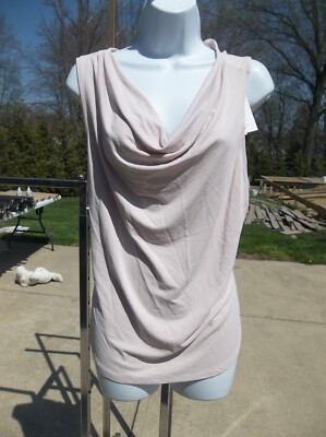 NWT T TAHARI PALE PINK DIP TOP XL-image
