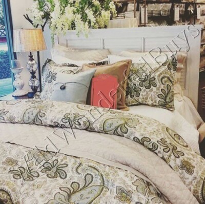 Pottery Barn Charlie Duvet Cover Blue Green Cool King 3 Euro Shams 4p Rare🦩-image