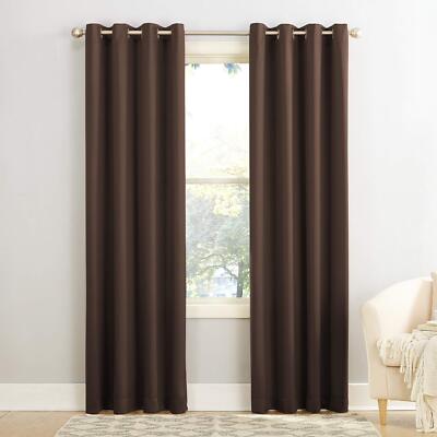 Sun Zero Barrow Energy Efficient Grommet Curtain Single Panel-image