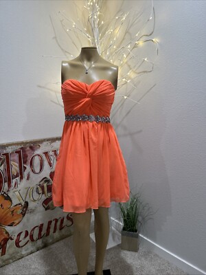 Juniors Ladies City Studio  Dress Very  Bright  Size 3 Bling  On Dress Perfect ￼-image