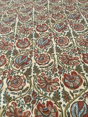 Pottery Barn Mia Floral Duvet Cover Full/Queen Reversible Block Print HTF-image