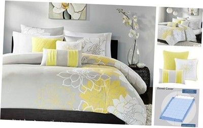  Lola 100% Cotton Duvet Set Beautiful Floral Pattern, Ruffle Border Design All -image