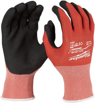 Milwaukee 48-22-8932B LRG Red Nitrile Level 3 Cut Resistant Gloves 12-Pack-image