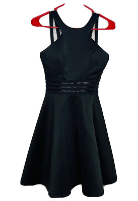 City Studio Woman’s Junior’s Size 1 Black Fit & Flair Mini Dress -image