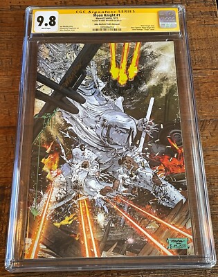 MOON KNIGHT 1 CGC SS 9.8 MIKE MAYHEW SIGNED PLATT 55 HOMAGE VIRGIN VARIANT-B-image