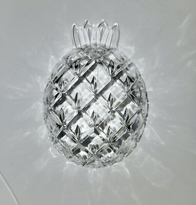 Vintage Crystal Pineapple Shaped Candy Dish Bowl Trinket Studio Nova Clear-image