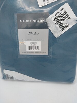 Madison Park Window Panel Curtain 50in W x 84in L Emilia Teal Blue-image
