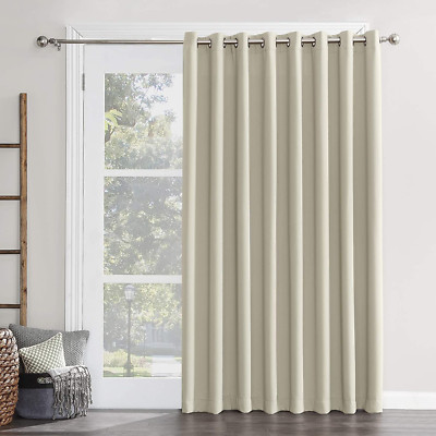 Sun Zero Easton Extra-Wide Blackout Grommet Sliding Patio Door Curtain Panel-image