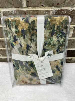 Pottery Barn GREENWOOD Percale Full/Queen Size Duvet Cover Multicolor NEW-image