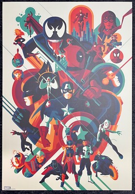 Modern Age of Marvel Comics by Tom Whalen Marvel Comics Poster-image