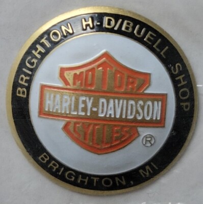 BRIGHTON HARLEY DAVIDSON OF BRIGHTON MICHIGAN LARGE DOMED DIP DOT BRAND NEW-image