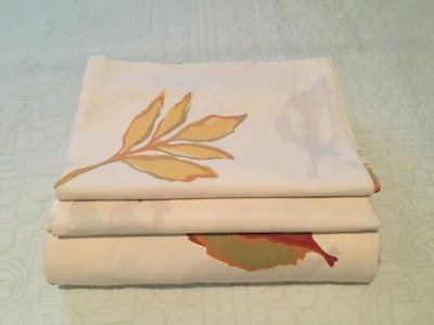 Pottery Barn~Autumn Queen Duvet Cover~2 Pillow shams Leaves Fall-image