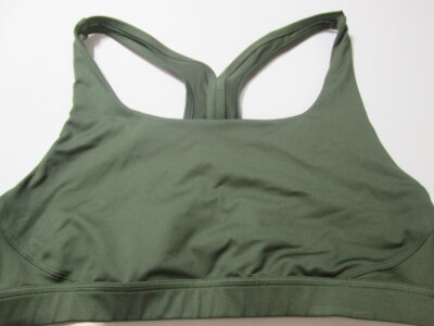 Dip Sport Bra Size XXL Khaki Wireless Unlined Racerback Pullover Activewear-image