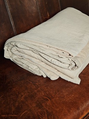 Pottery Barn Cozy Cloud Full/Queen Duvet Cover ~ Oatmeal  NWOT-image