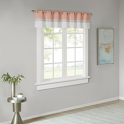 Rod Pocket Valance Window Curtains For Bedroom transitional Modern Light Bedroom-image