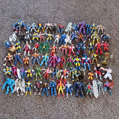 X-men Action Figures Lot (78 Figures), Playset, and Acessories-image