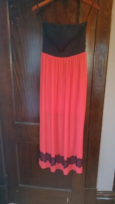 Enfocus Studio Dress 6 Black Red Sweetheart Neckline Strapless-image