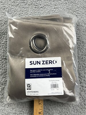 Sun Zero Blackout Oslo Theater Grade Grommet Curtain Panel - Taupe - 52 X 63 in-image