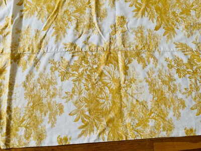 Pottery Barn Linen/Cotton Matine Toile Duvet Cover Yellow Full/Queen EOC-image
