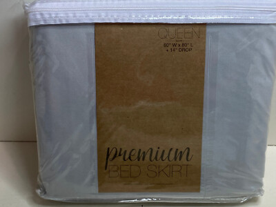 ienjoy Home Collection Pleated Bed Skirt Dust Ruffle Queen 14