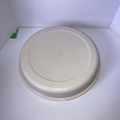 Vintage Almond Tupperware Snack Tray & Dip Center Bowl w/Cover 6 slot  -image