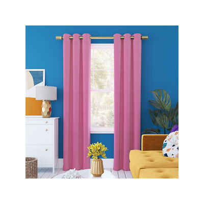 Sun Zero Harper Energy Saving 100% Blackout Grommet Top Single Curtain Panel --image
